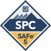Badge : Certification SAFe SPC SAFe Practice Consultant 5 de Scaled Agile